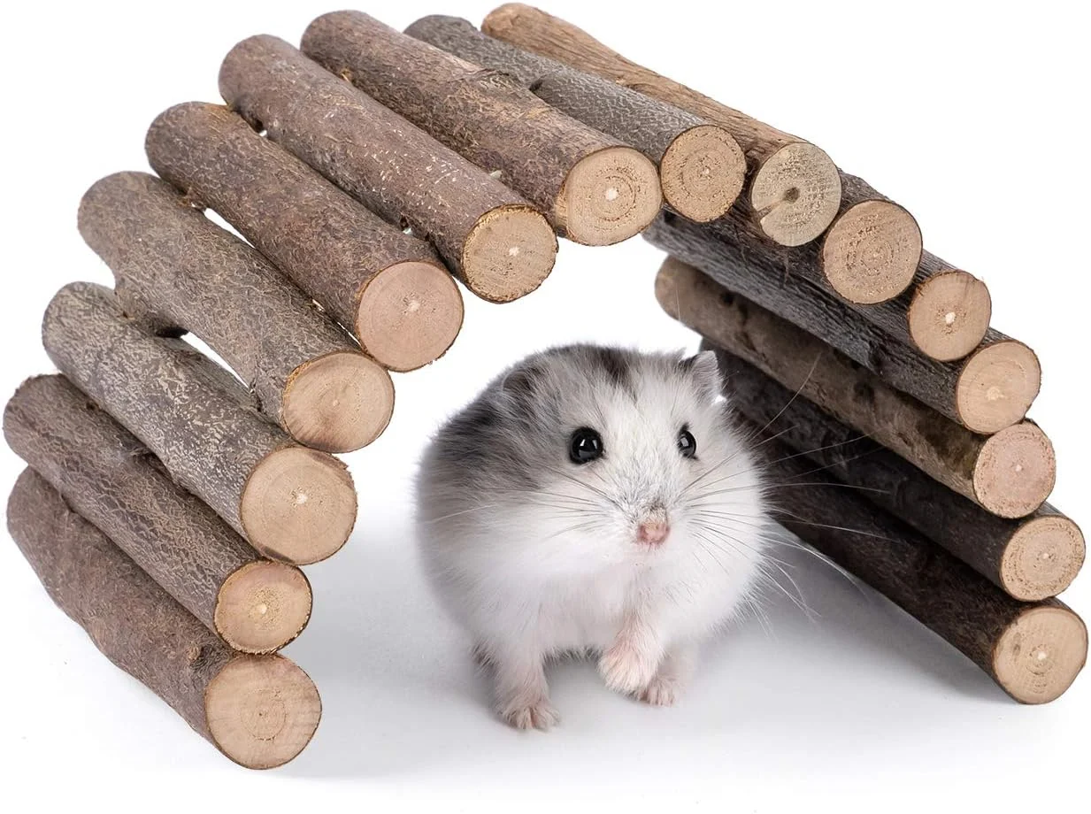 Certified Wooden Ladder Bridge for Hamsters Small Pets — Climbing Habitat Enrichment Optimized