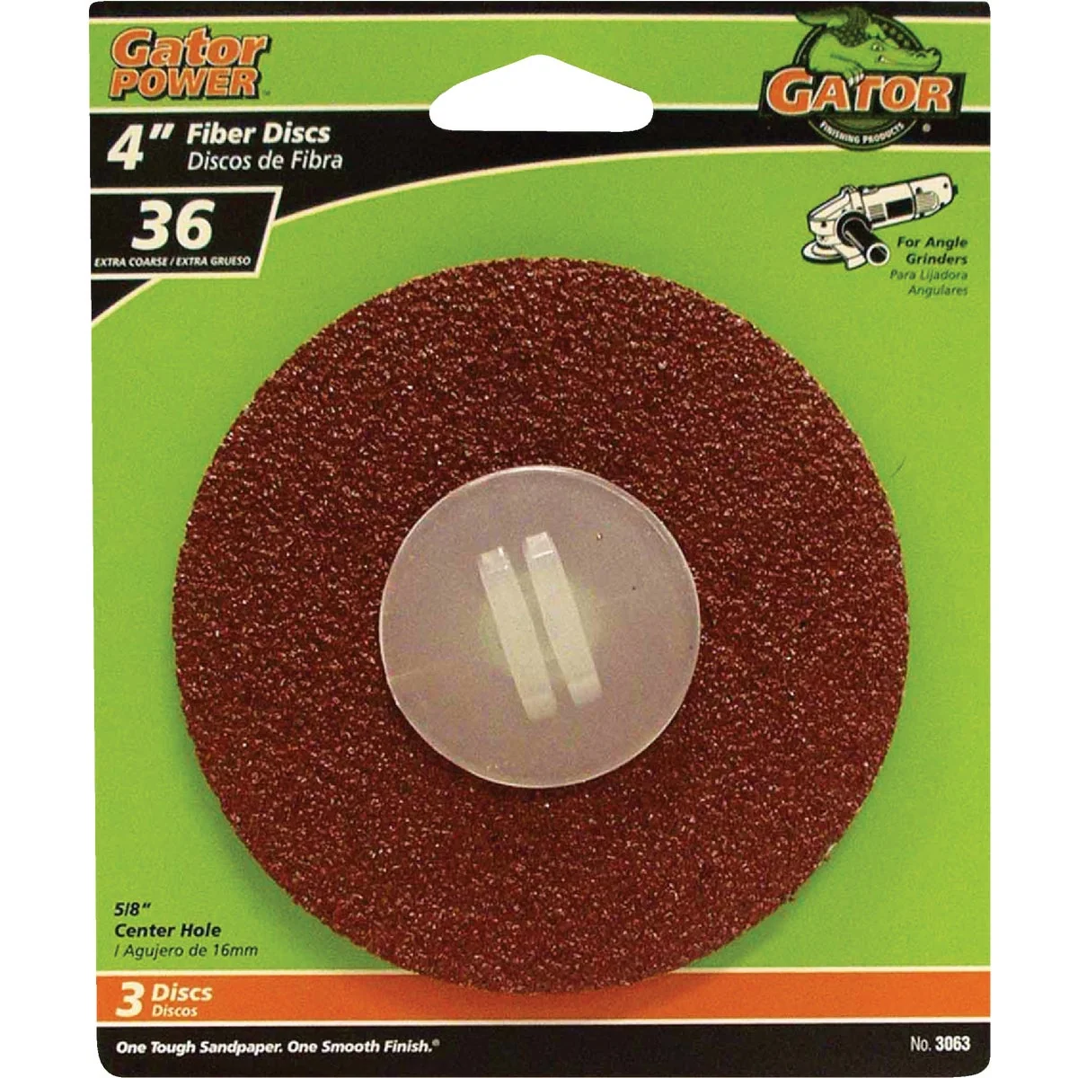 Authentic Gator 4 In. 36 Grit Fiber Disc 3-Pack Stylish