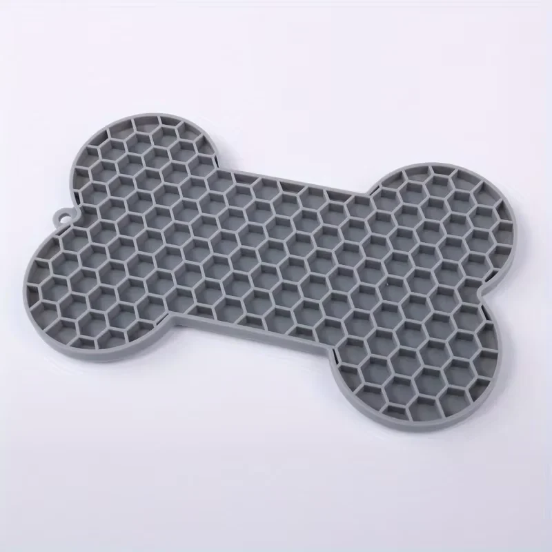Convenient Suction Lick Mat for Dogs — Bone-Shaped Calming Mat for Bath Grooming Professional