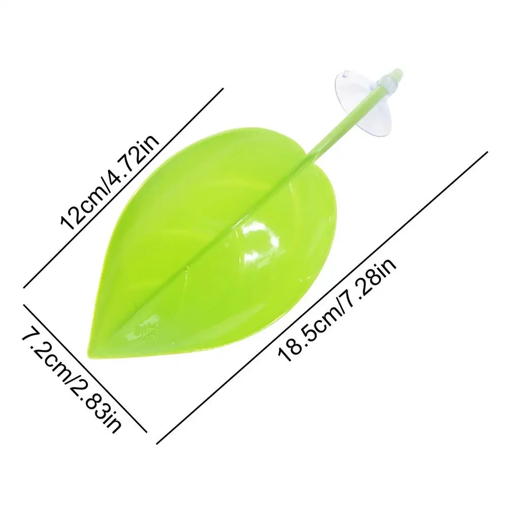 Minimalist Leaf Basking Ledge — Suction-Cup Resting Terrace for Geckos Frogs High-Quality