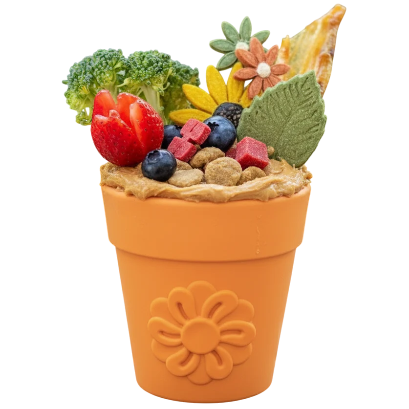 Safe Large Flower Pot eCup Dog Treat Dispenser Durable USA-Made Enrichment Toy SodaPup Luxury