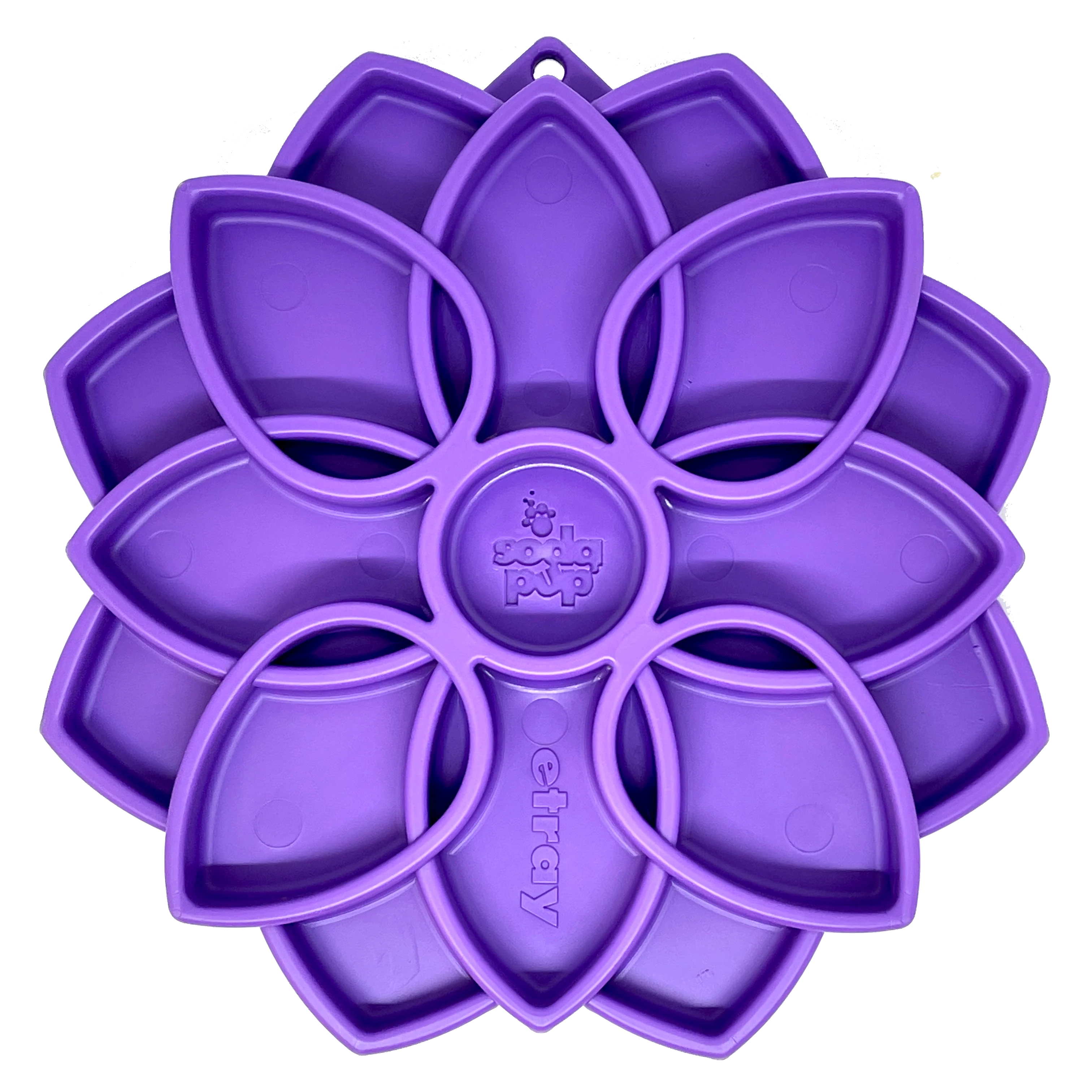 Luxury Mandala eTray Shallow Slow Feeder Dog Bowl for Enrichment USA Made Minimalist