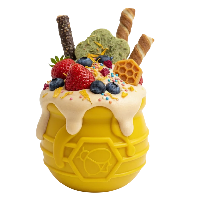 Selected Honey Pot Dog eCup Treat Dispenser Durable PUP-X Rubber Enrichment Toy USA Made Refined