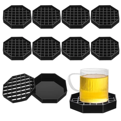 Dependable 8 Pcs Octagon Drip Tray with Honeycomb Grid 8 Count Fine Crafted