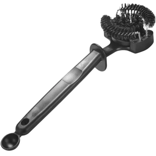 Modern Espresso Machine Cleaning Brush with Detachable Bristles and Spoon Coffee Machine Brush Cleaner for Group Head Maintenance Handle Design 10.03 X 2.95 X 0.78 in Comfortable