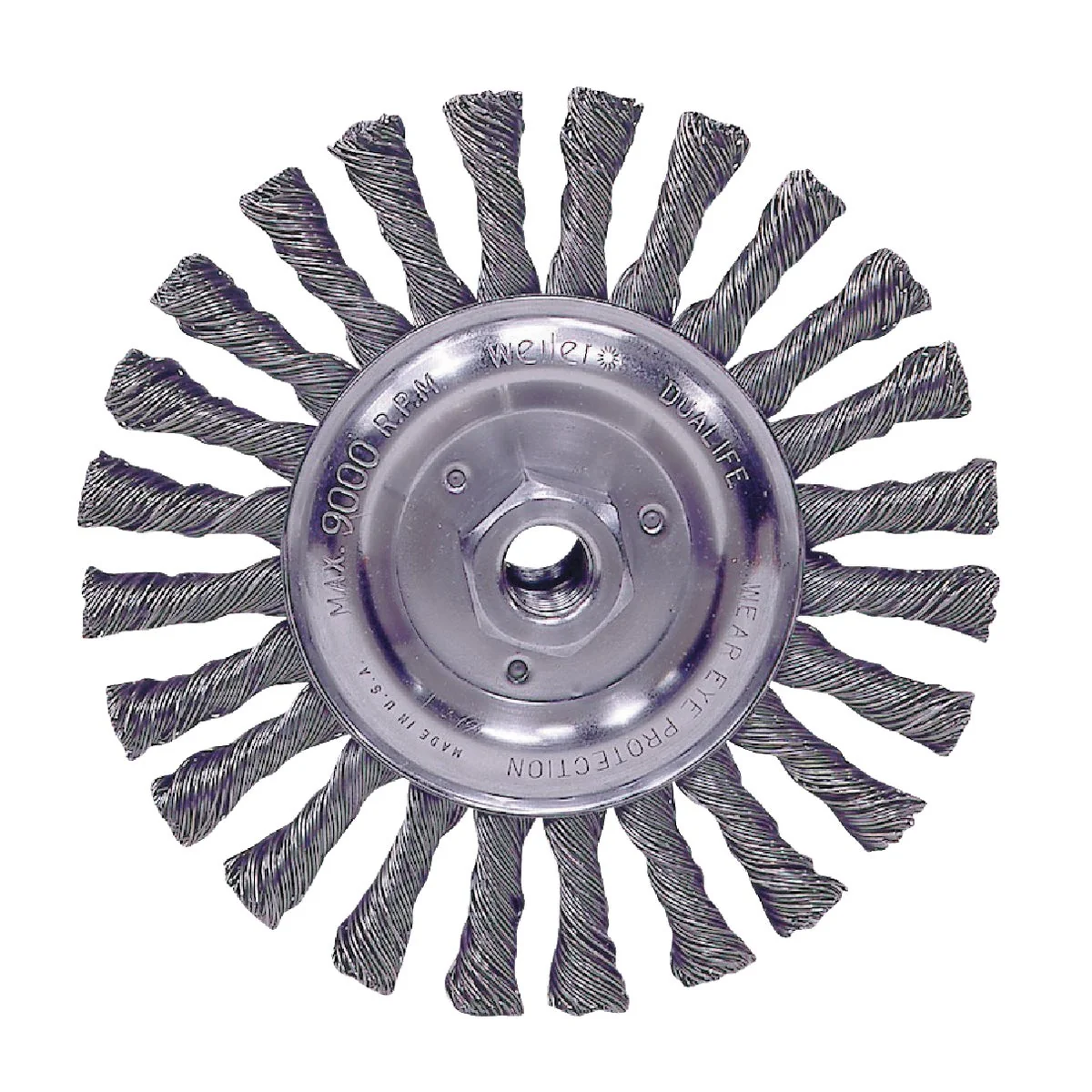 Pure Weiler Vortec 6 In. Stringer Bead 0.025 In. Angle Grinder Wire Wheel Durable