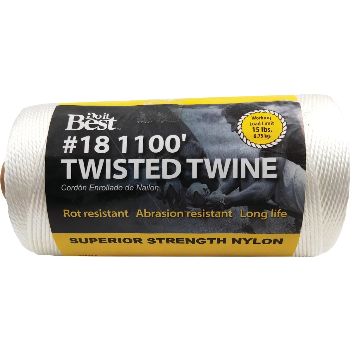 Genuine Do it 18 x 1100 Ft. White Nylon Twisted Twine Secure