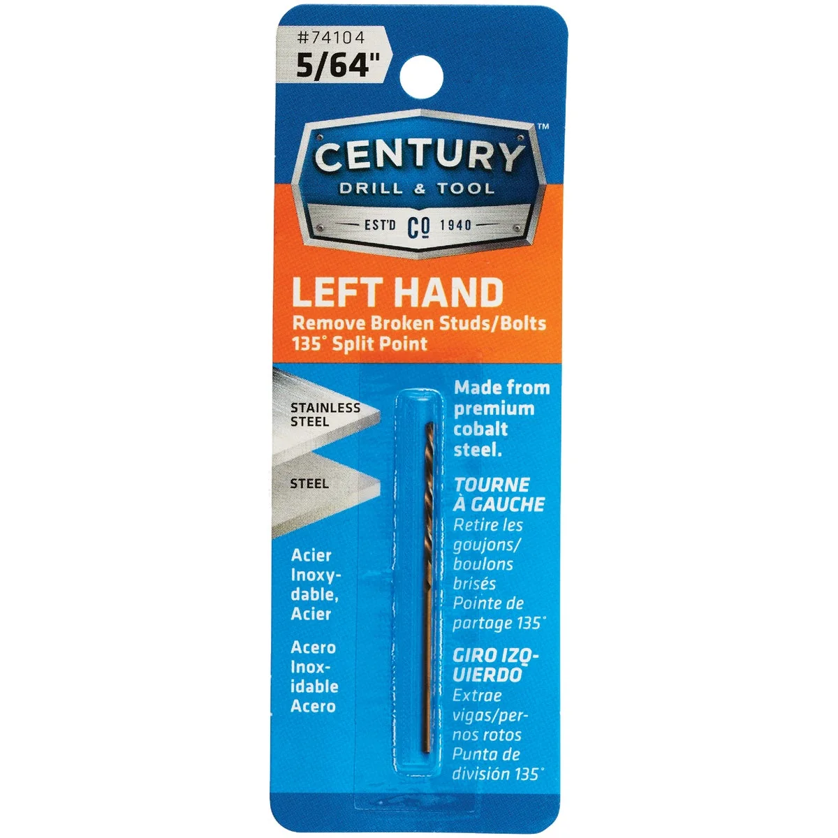 Selected Century Drill Tool 5 64 In. Cobalt Steel Left Hand Drill Bit Trusted