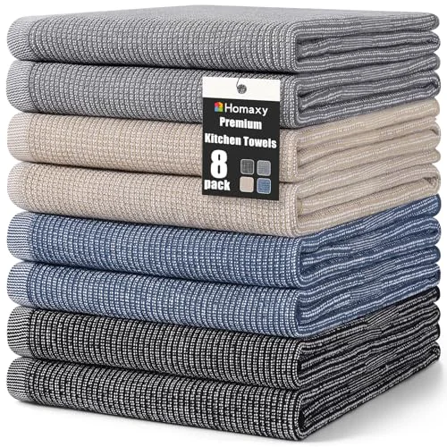 Effective 380 GSM Cotton Premium Kitchen Towels 8 Pack 8 Count Authentic