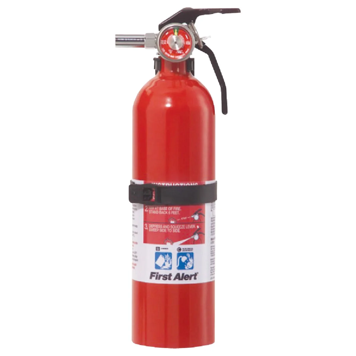 Detailed First Alert 5-B C Rechargeable Recreation Fire Extinguisher Premium