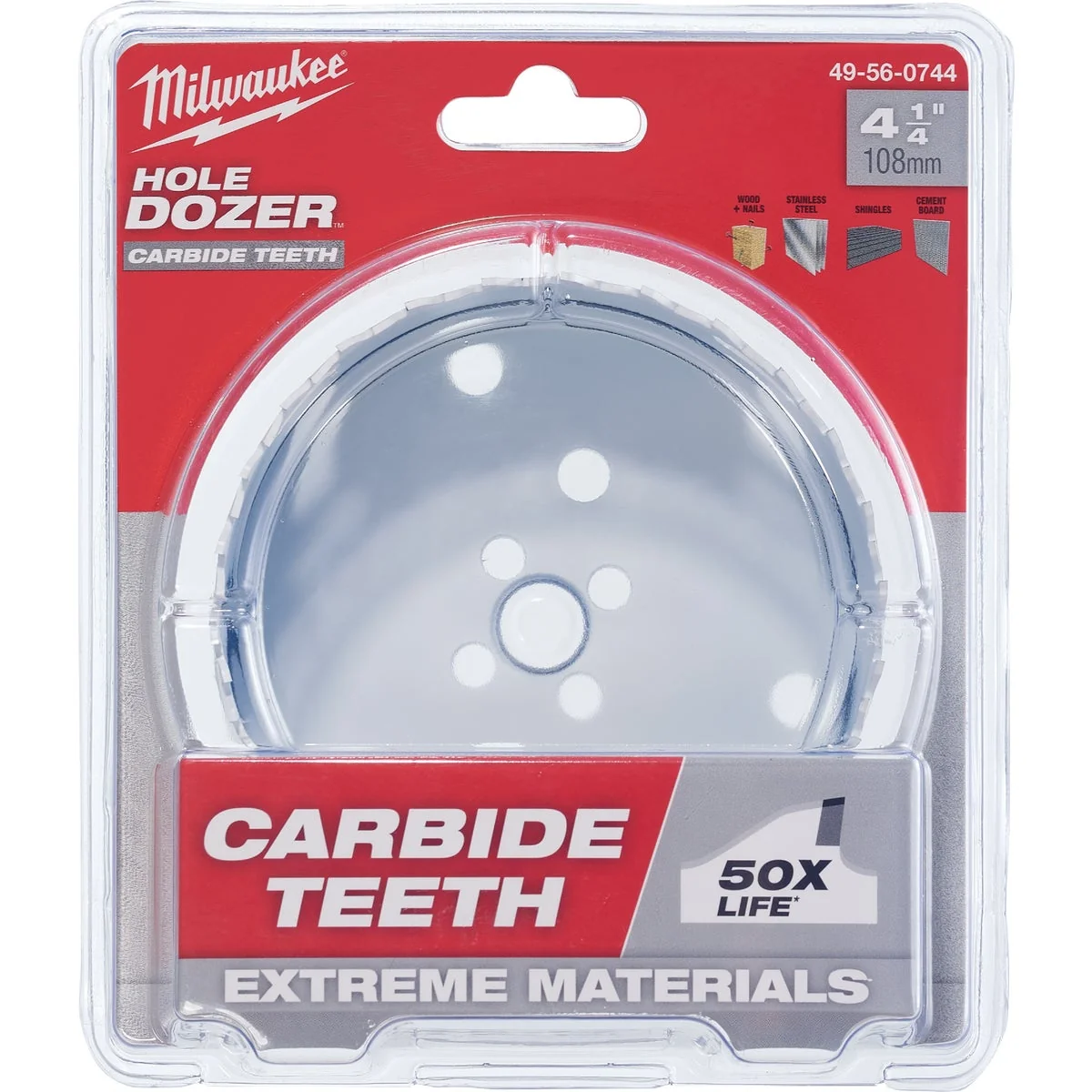 Prestigious Milwaukee HOLE DOZER 4-1 4 In. Hole Saw with Carbide Teeth Responsible