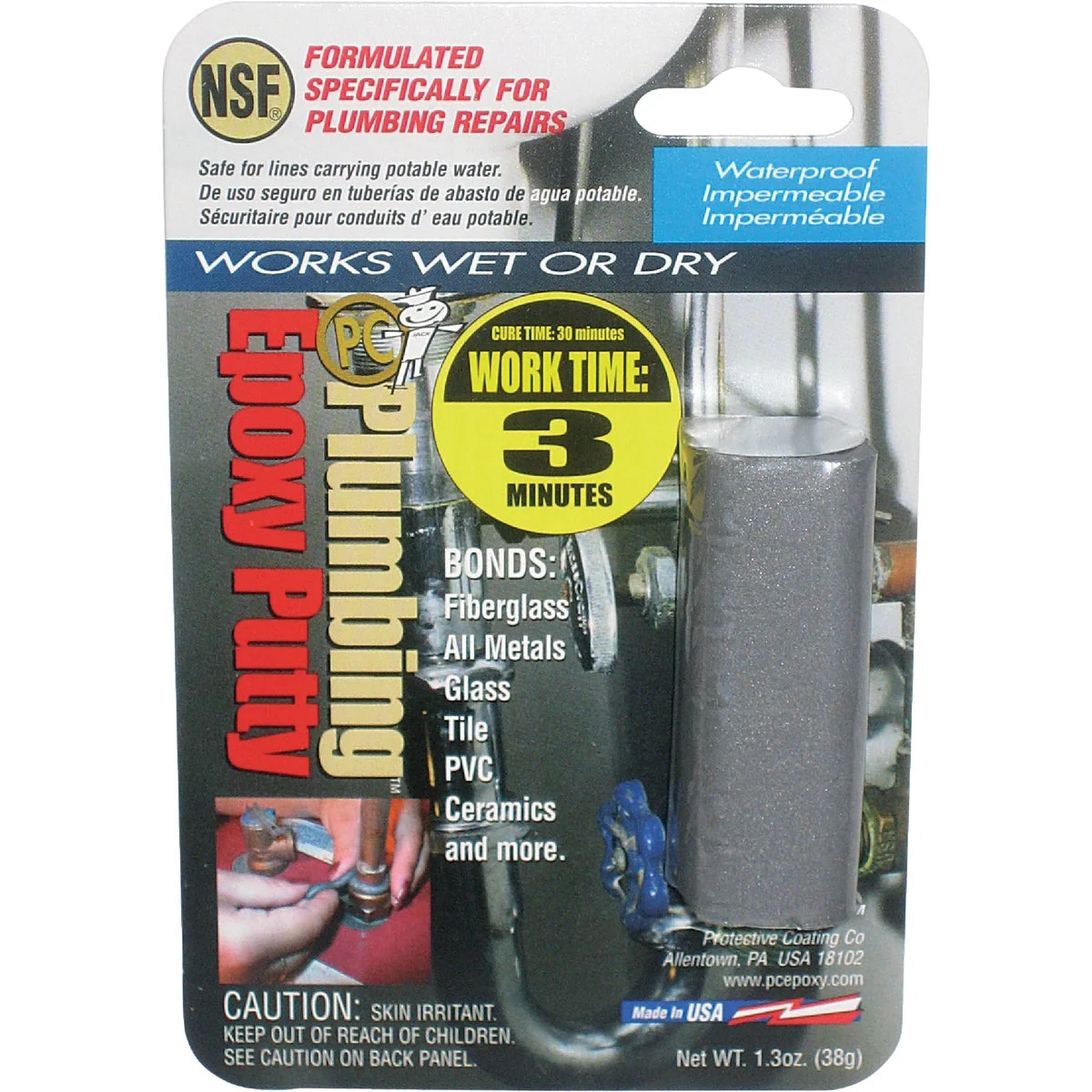 Safe PC-Plumbing 1.3 Oz. Gray Epoxy Putty First-Class