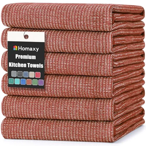 Contemporary 380 GSM Cotton Premium Kitchen Towels 6 Pack 6 Count Specialty