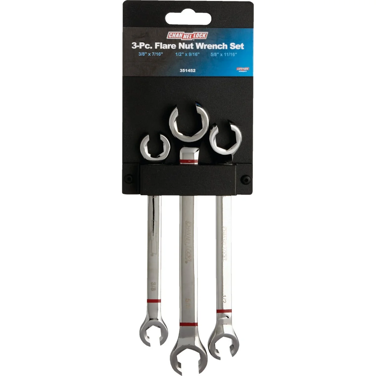 Safe Channellock Standard 6-Point Flare Nut Wrench Set 3-Piece Organic
