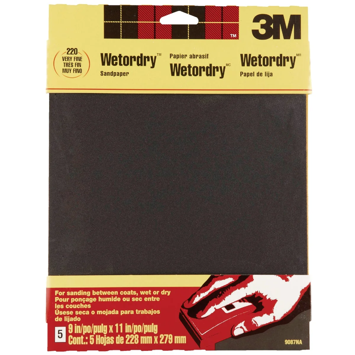 Advanced 3M Wetordry 9 In. x 11 In. 220 Grit Very Fine Sandpaper 5-Pack Proven