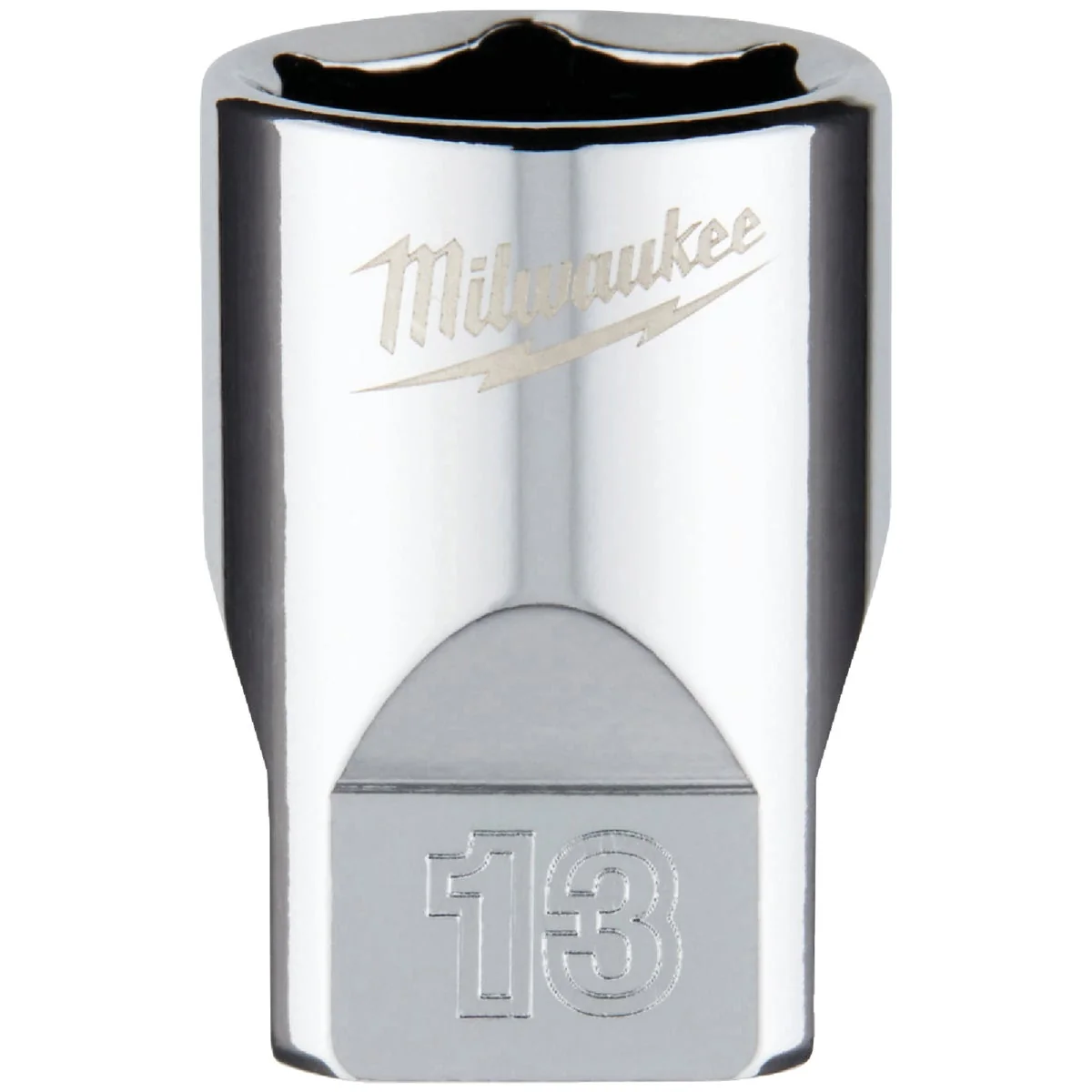 Fast Milwaukee 1 4 In. Drive 13 mm 6-Point Shallow Metric Socket with FOUR FLAT Sides Smart