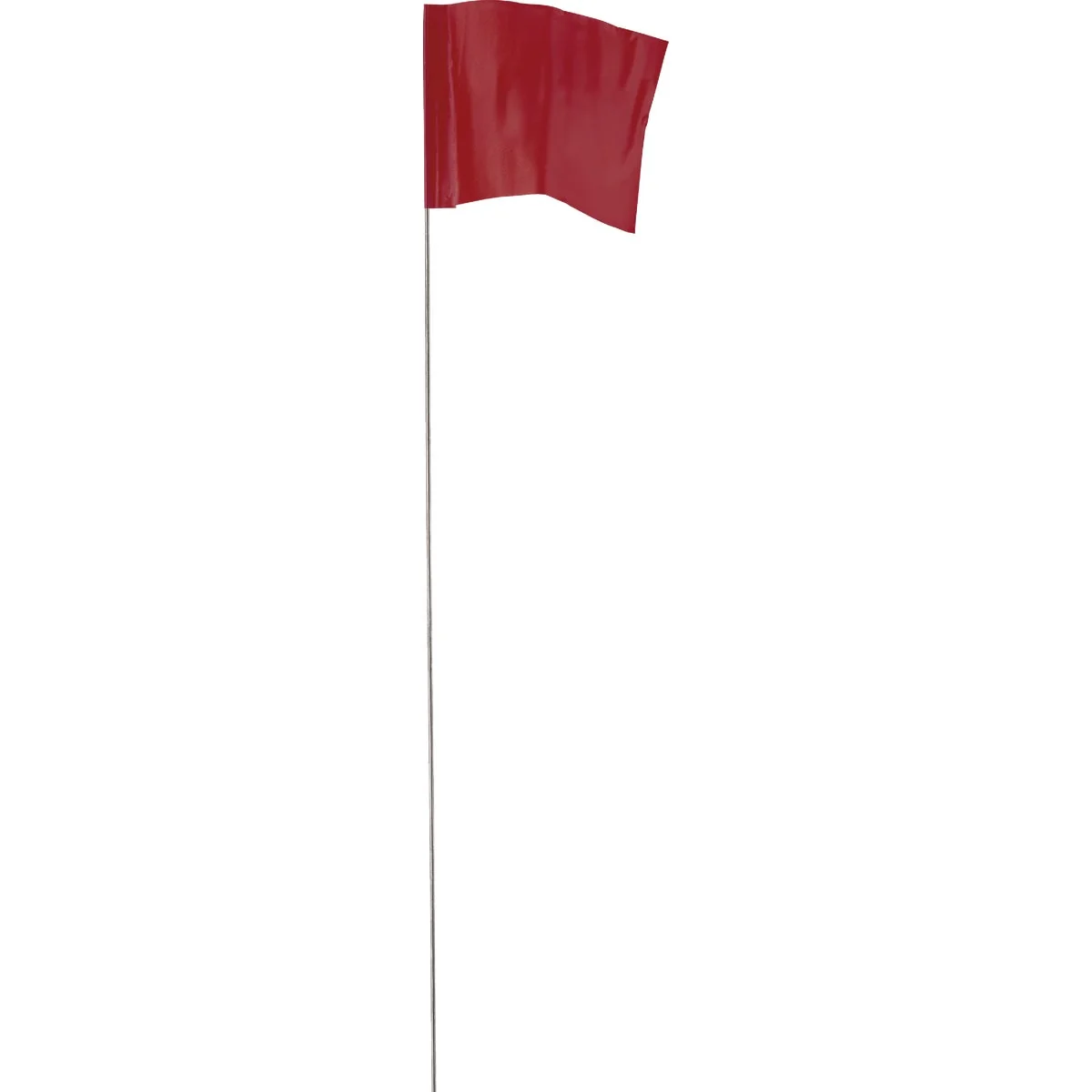 Smart Empire 21 In. Steel Staff Red Marking Flags Luxury