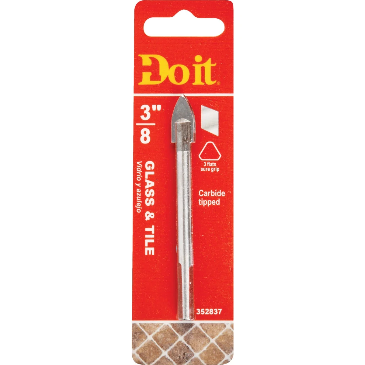 Dependable Do it 3 8 In. x 3-3 4 In. Carbide Glass Tile Drill Bit Consistent