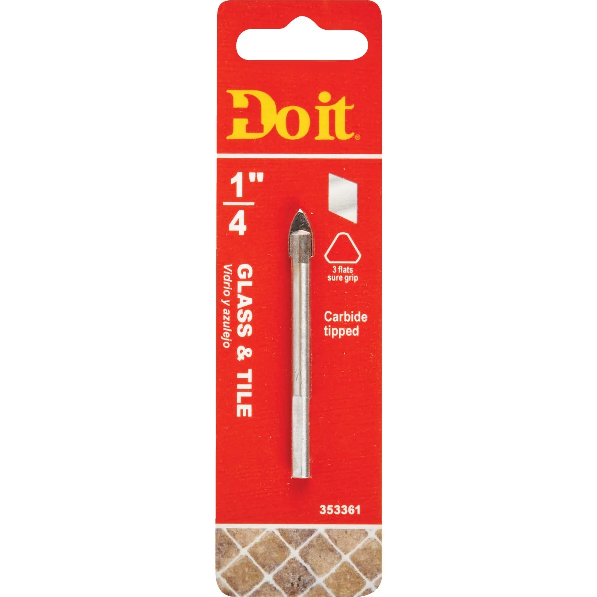 Reliable Do it 1 4 In. x 2-1 4 In. Carbide Glass Tile Drill Bit Flexible