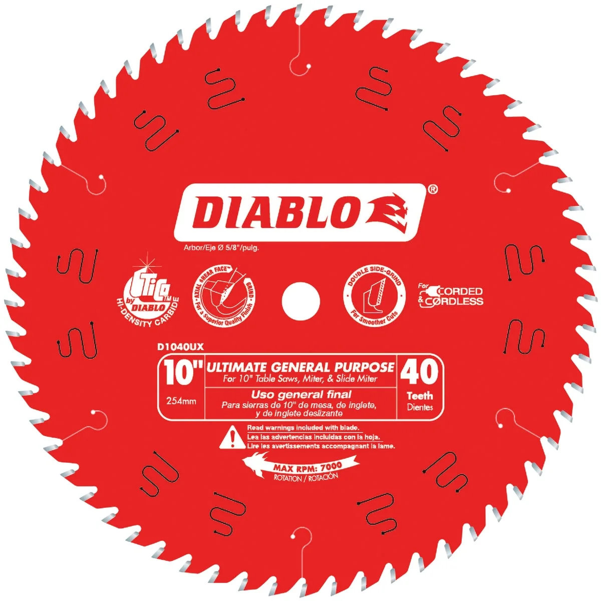 Flexible Diablo 10 in. x 40-Tooth General Purpose Saw Blade Organic