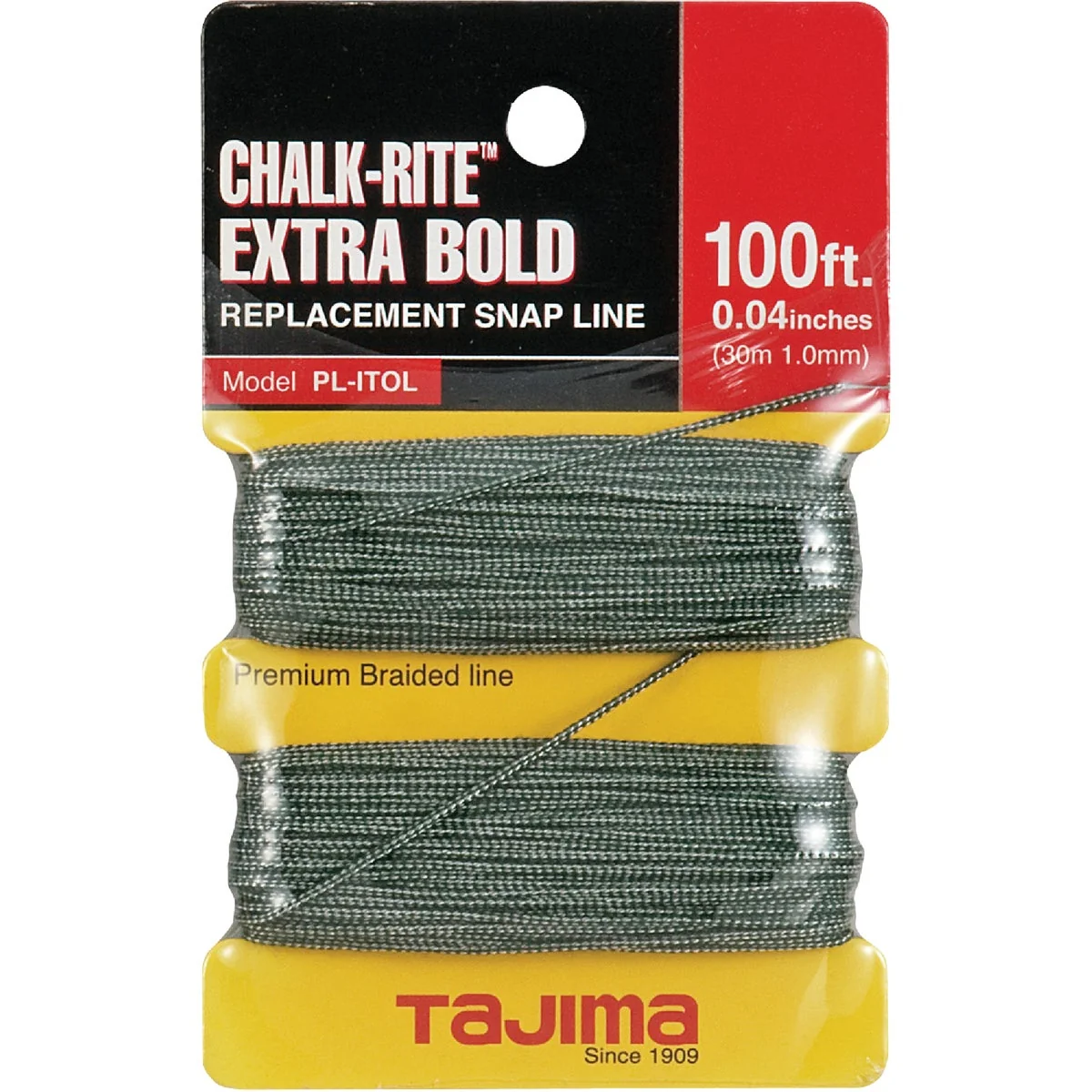 Advanced Tajima Chalk-Rite 100 Ft. Braided Nylon Extra Bold Chalk Line Organic