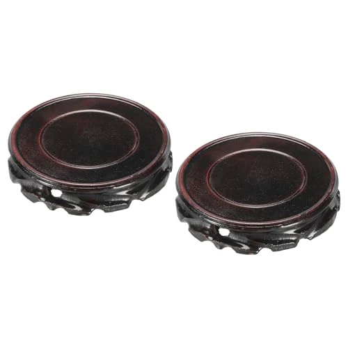 Fashionable Wooden Display Stand Base 110mm 2 Count Versatile