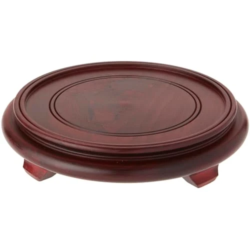 Trendy Dark Wood Decorative Base Solid