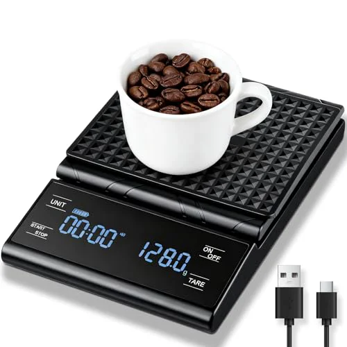 Trendy Rechargeable Coffee Scale with Timer Environmentally Friendly