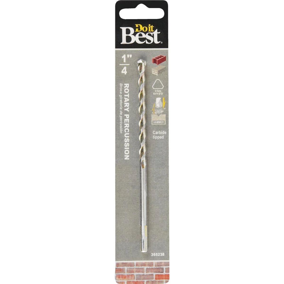 Premium Do it 1 4 In. x 6 In. Rotary Percussion Masonry Drill Bit Certified