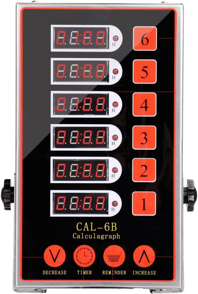 Crafted 6 Channel Digital Commercial Kitchen Timer Cooking Reminder Loud Ring Alarm Fine