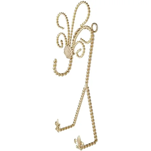 Elite Twisted Gold toned Wall Mountable Cup and Saucer Hanger 2 Count Sophisticated