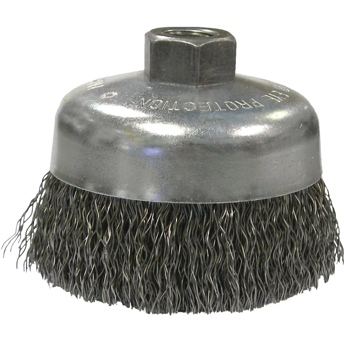 Enhanced Weiler Vortec 6 In. Crimped 0.02 In. Angle Grinder Wire Brush Smart