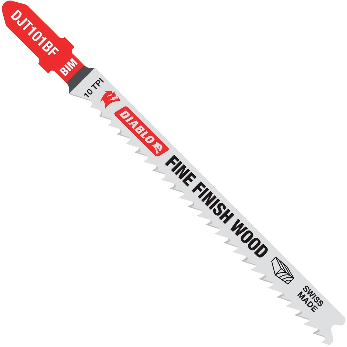 Premium Material Diablo T-Shank 4 In. x 10 TPI Bi-Metal Jig Saw Blade for Fine Finish Cuts in Wood 5-Pack Exceptional