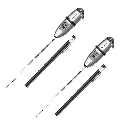 Comfortable TempSwift 1 Sec Meat Thermometer Digital for Kitchen Cooking Food 2 Count Clean