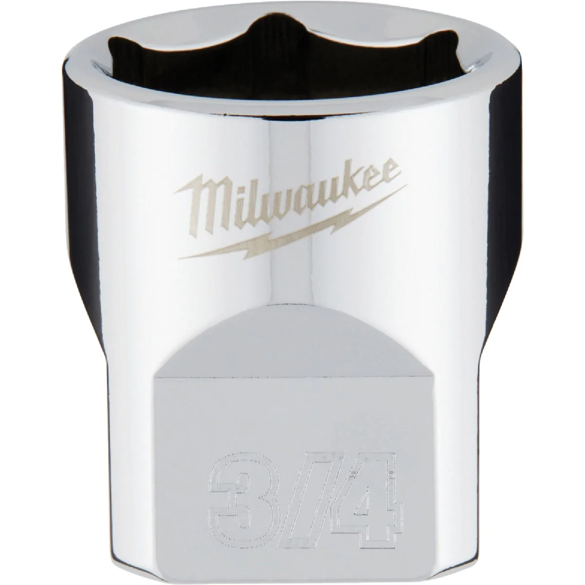 Sustainable Milwaukee 3 8 In. Drive 3 4 In. 6-Point Shallow Standard Socket with FOUR FLAT Sides Next-Generation