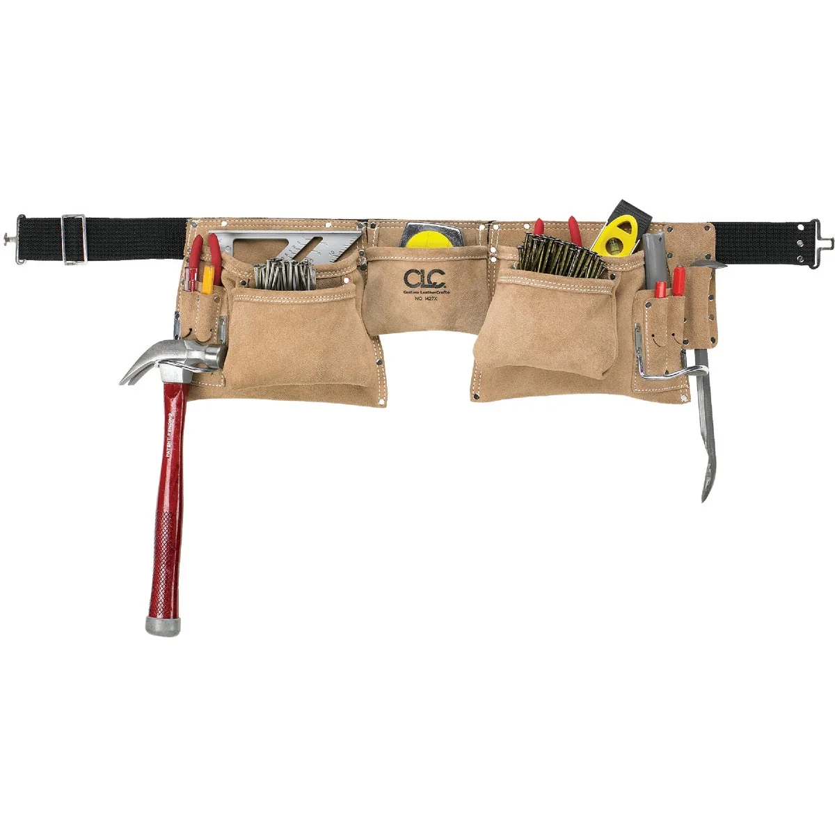 Fashionable CLC 12-Pocket Suede Leather Heavy-Duty Carpenter Apron Efficient