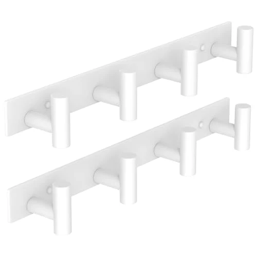Trendy Hat and Coat Wall Mount Rack 2 Count Minimalist