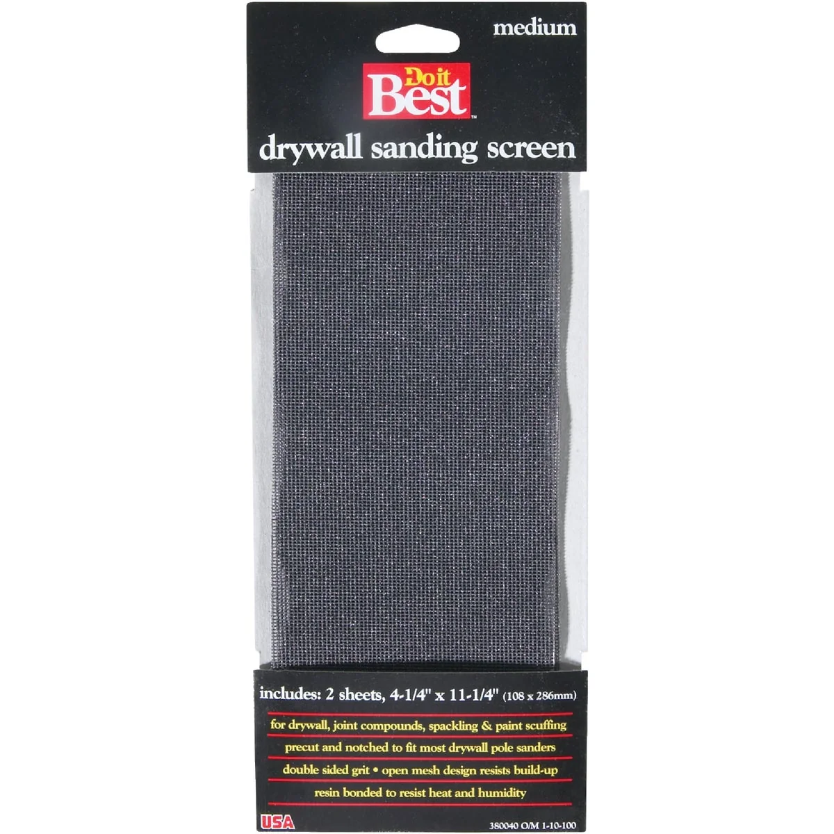 Crafted Do it 100 Grit 4-1 4 In. x 11-1 4 In. Drywall Sanding Screen 2-Pack Next-Generation