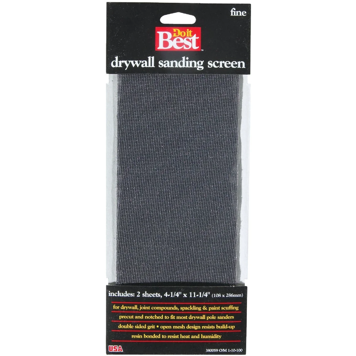 Healthy Do it 180 Grit 4-1 4 In. x 11-1 4 In. Drywall Sanding Screen 2-Pack Green