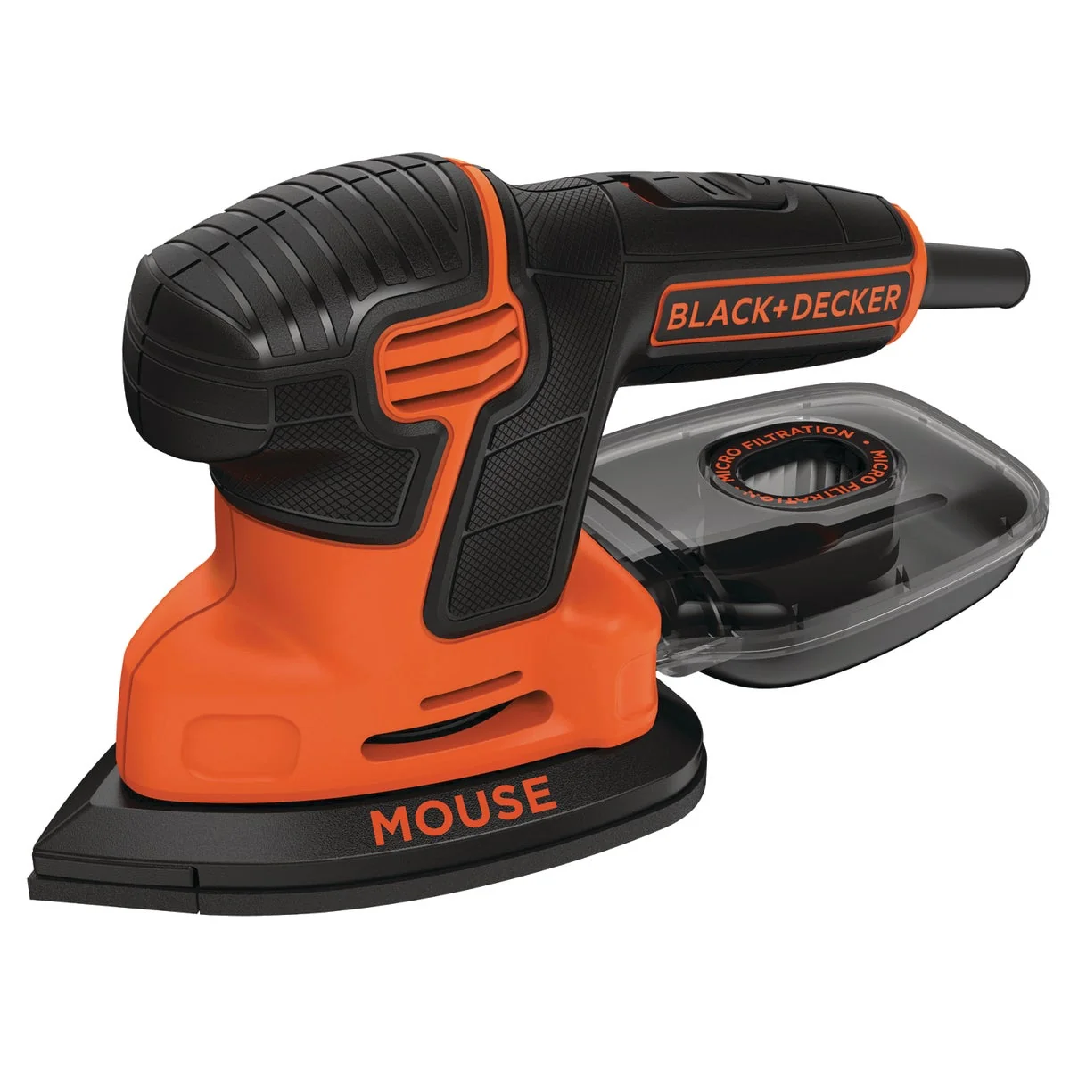 Pure Black Decker Mouse 10 In. 1.2A Finish Sander Effective