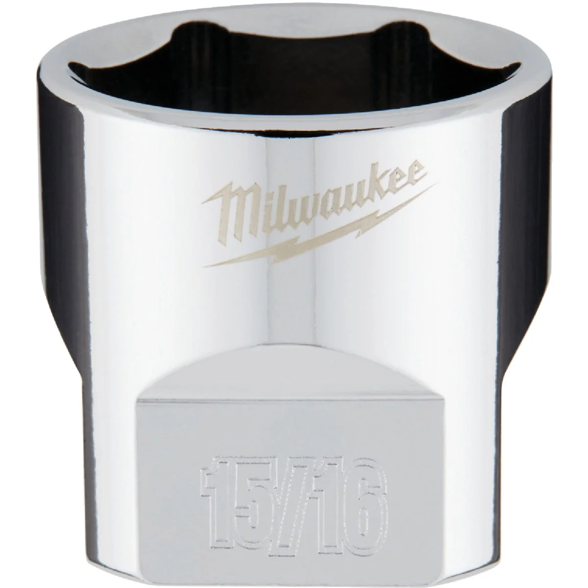 Recyclable Milwaukee 3 8 In. Drive 15 16 In. 6-Point Shallow Standard Socket with FOUR FLAT Sides Smart