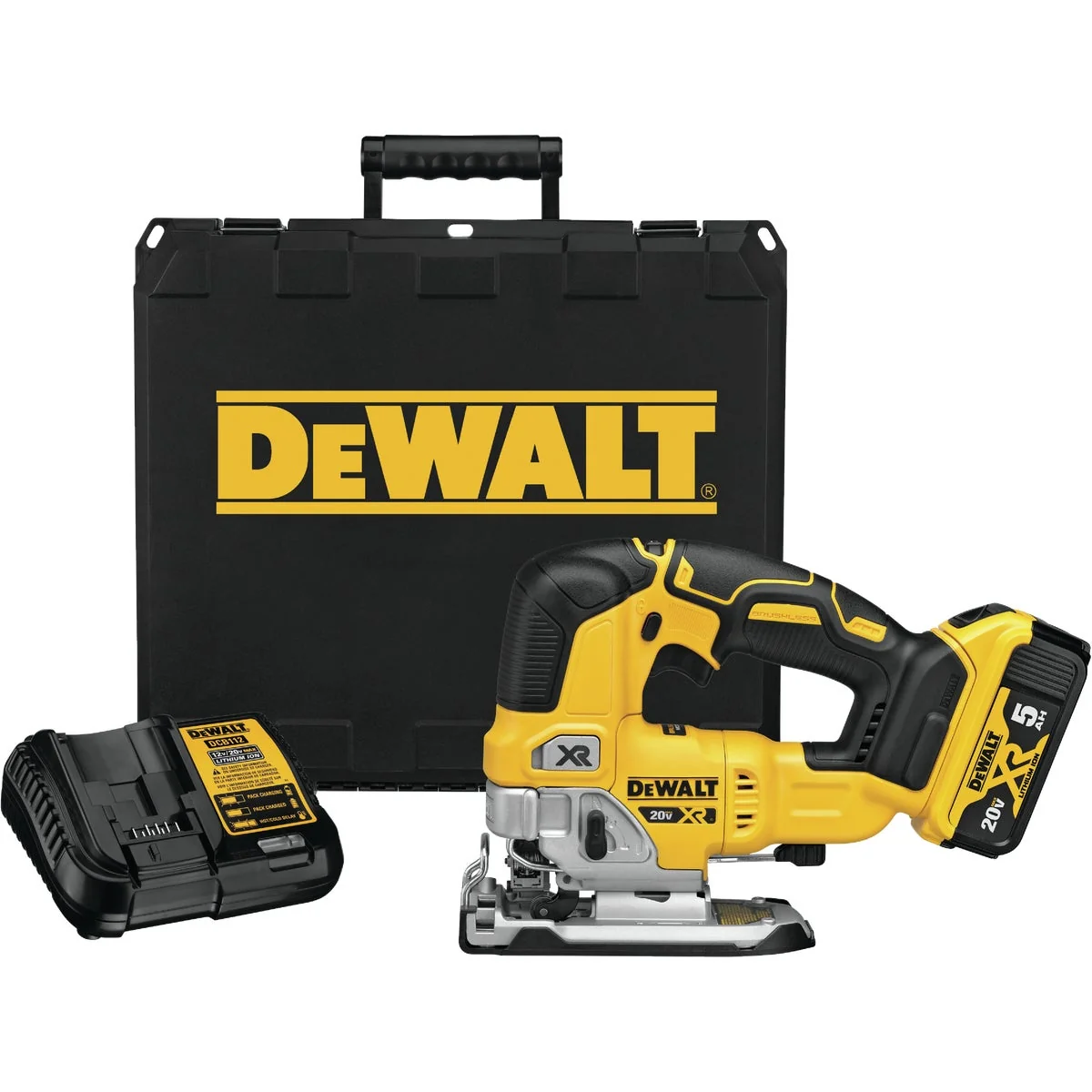 Unique DeWalt 20 Volt MAX XR Lithium-Ion 5.0 Ah Brushless Cordless Jig Saw Kit Luxury