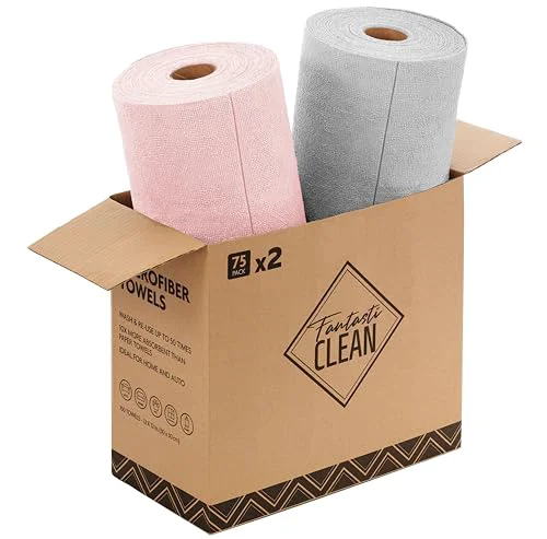 Comfortable Microfiber Cleaning Cloth Rolls 150 Count Official