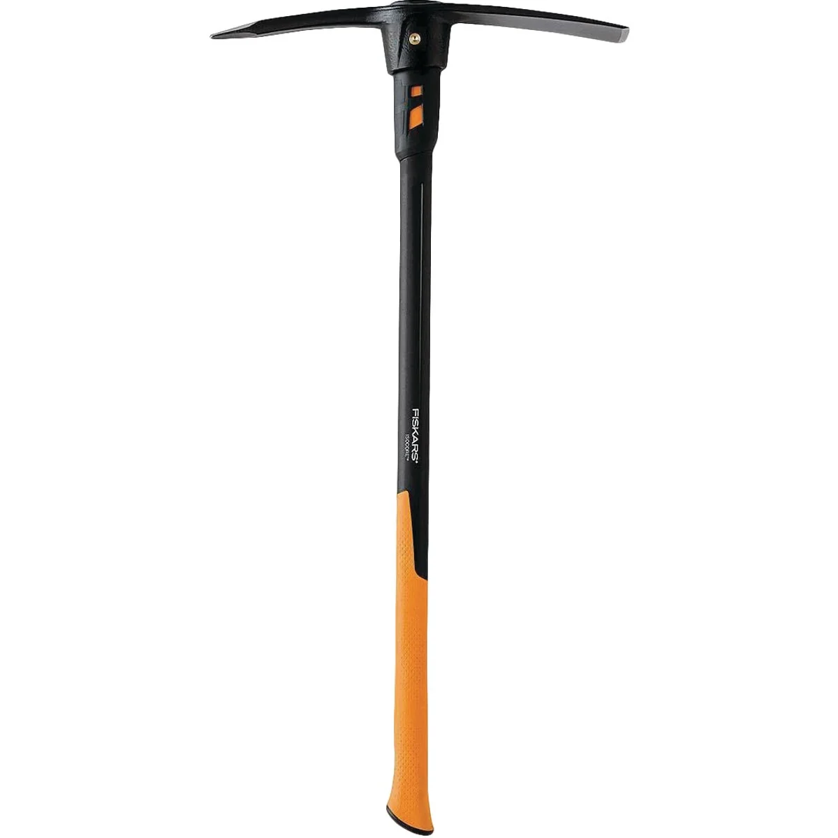 Green Fiskars Isocore 5 Lb. Forged Steel Pick Mattock with 36 In. Steel Handle Minimalist