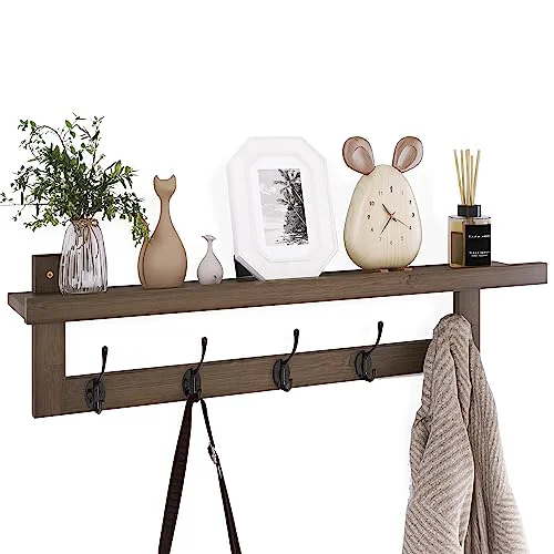 Fine Coat Hooks with Shelf Wall Breathable