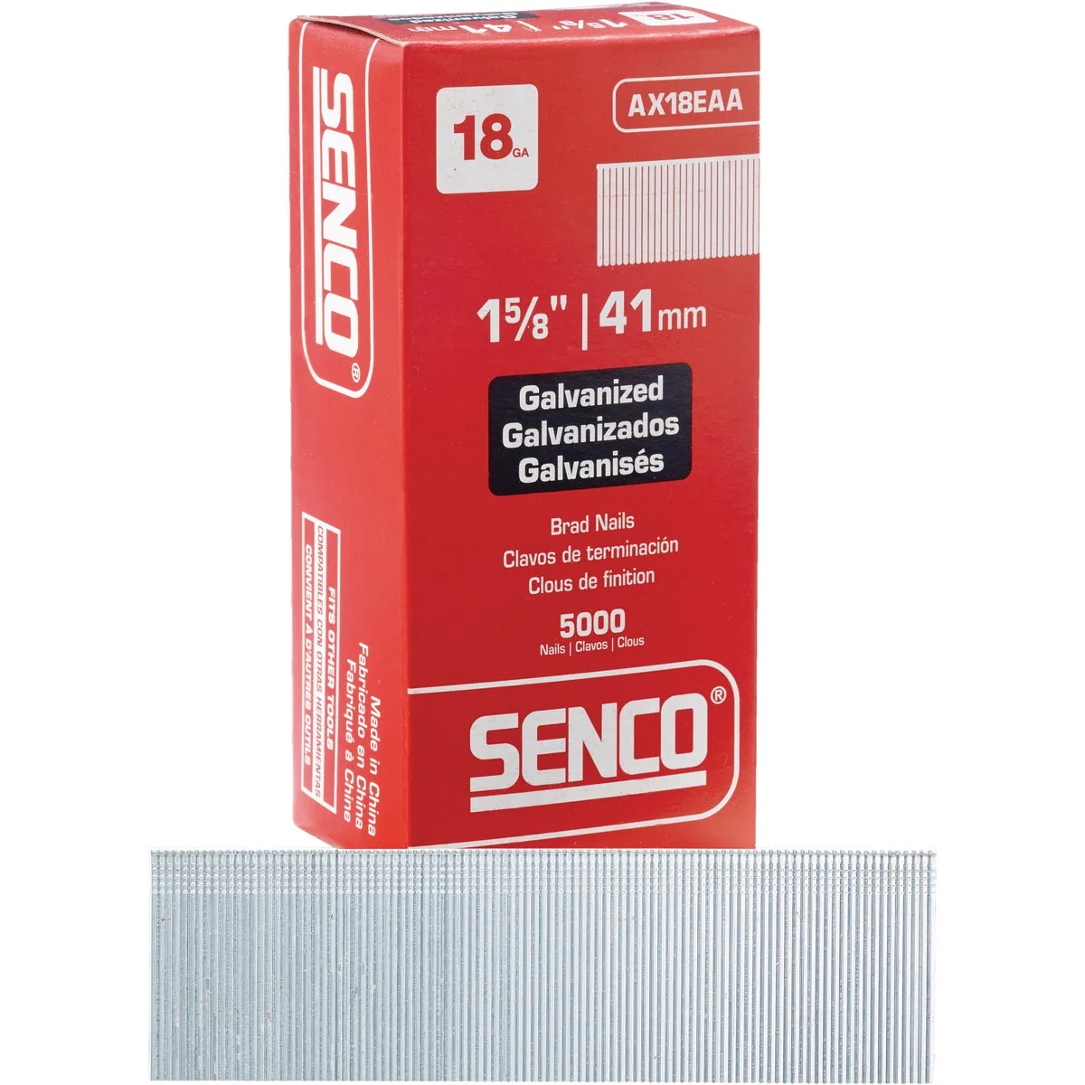 Durable Senco 18-Gauge Galvanized Medium Head Brad Nail 1-5 8 In. 5000 Ct. High-Grade
