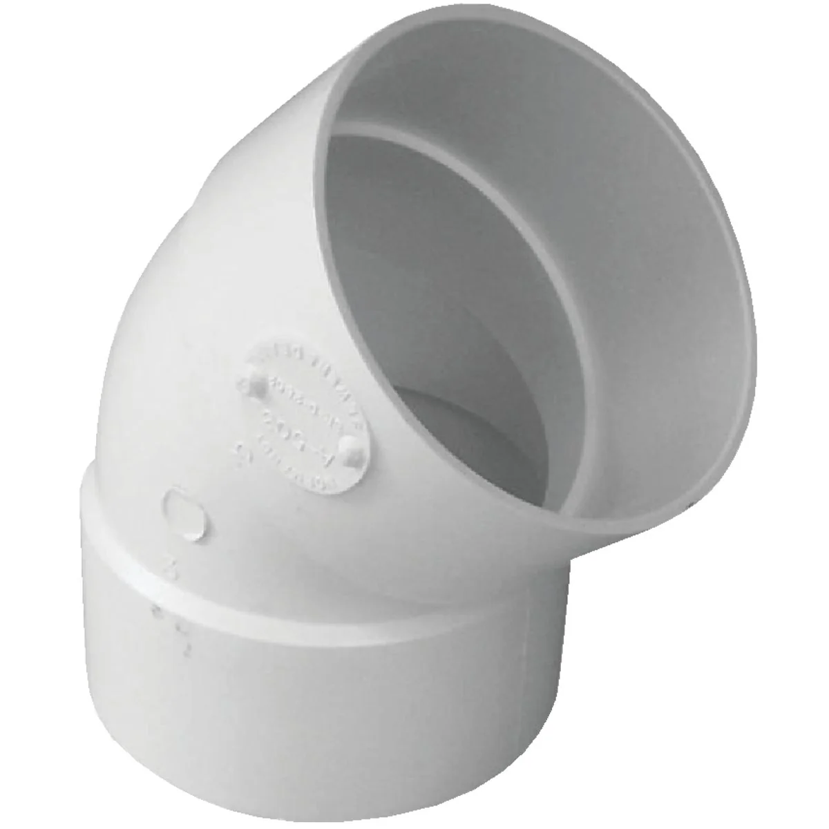 Practical IPEX Canplas 3 In. SDR 35 45 Deg. PVC Sewer and Drain Elbow 1 8 Bend Top-Quality