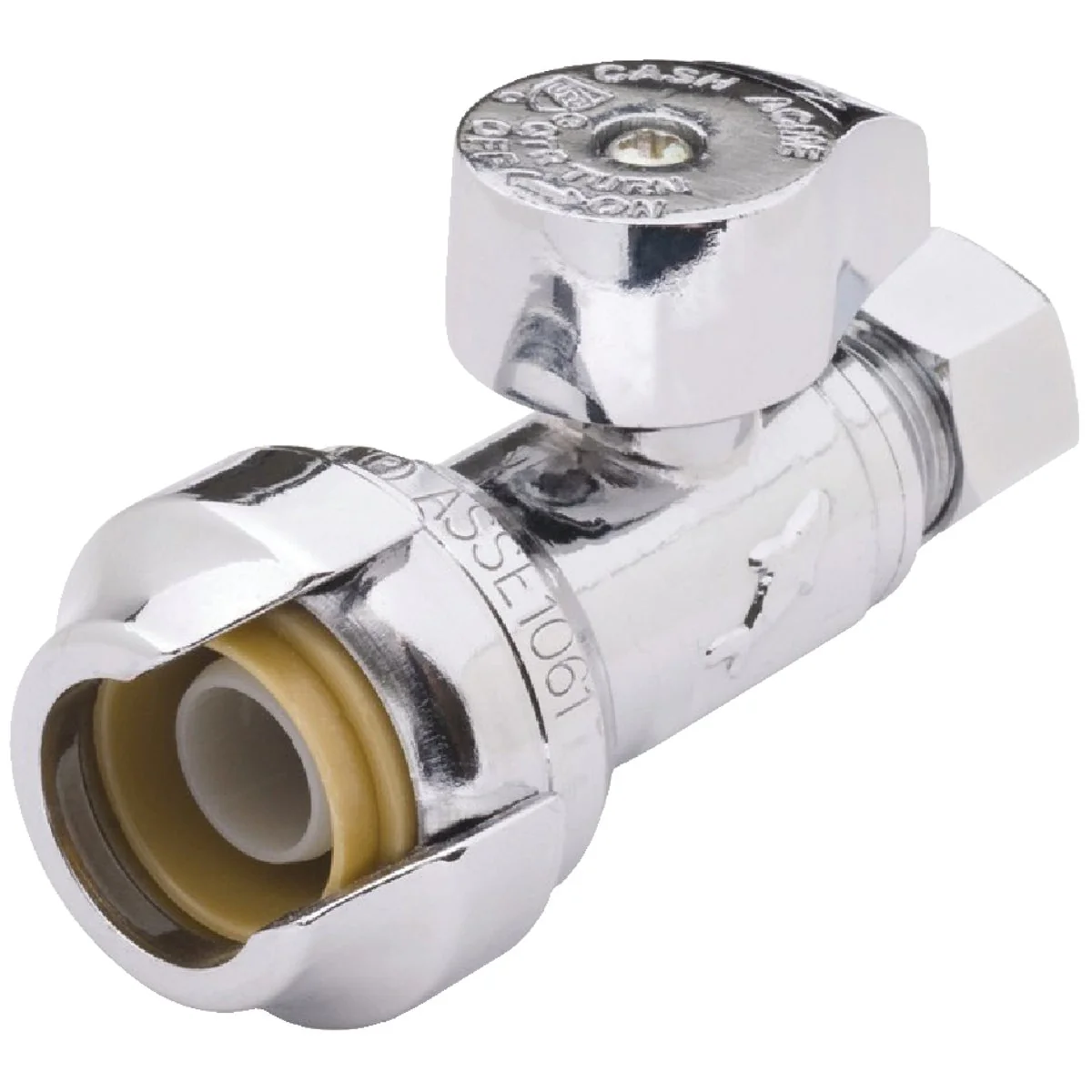 Classic SharkBite 1 2 In. x 3 8 In. Compression Brass Straight Stop Valve Stylish