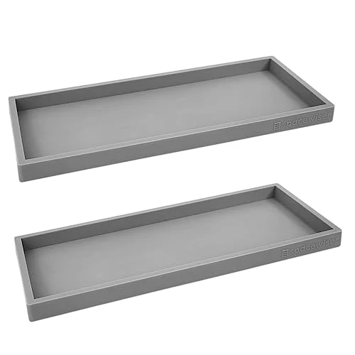 Reliable Silicone Countertop Vanity Bathroom Tray 2 Count Consistent