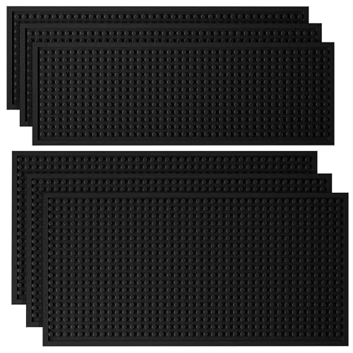 First-Class 6 Pcs Bar Mat 12 X 6 Inch Green